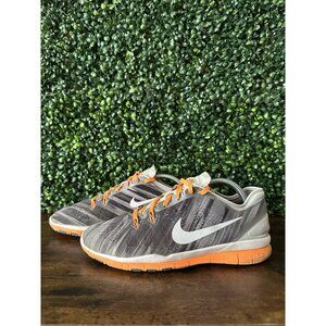 Nike Free TR Fit 5 Grey and Orange Women Size 9 704695-801 Running Shoes